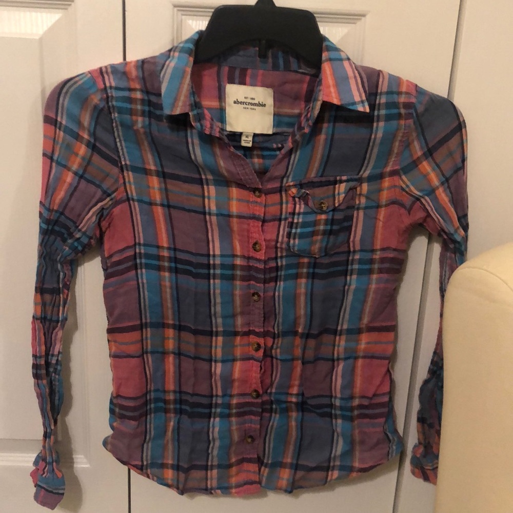 Abercrombie kids plaid shirt